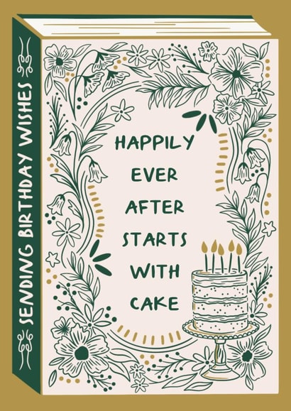 Classic Birthday Card - Book Cover - Cake created by Not Today Tuesday