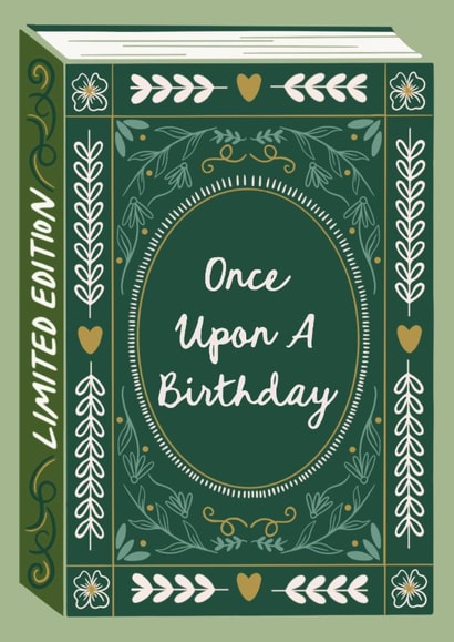 Classic Birthday Card - Once Upon A Birthday - Limited Edition Book created by Not Today Tuesday