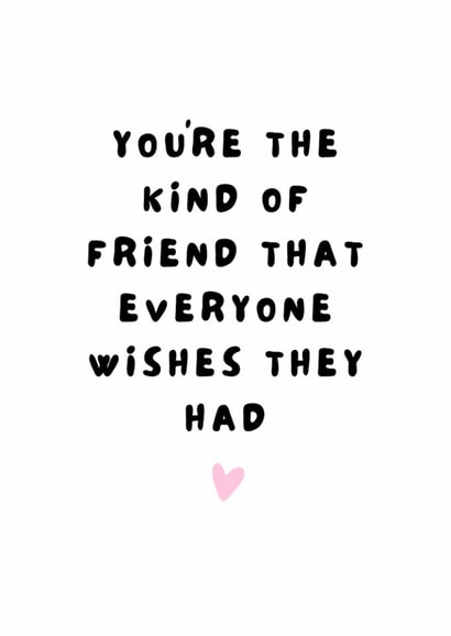 Cute Best Friend Birthday Card, Sweet Friendship Thank You Card, Heartfel created by @Hurray Haus