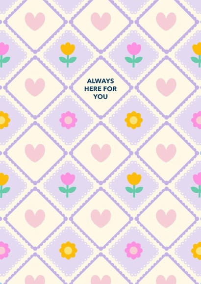 Heartfelt thinking of you card for loved ones - Here for You - Colourful Floral created by Jessica Rachel Sharp