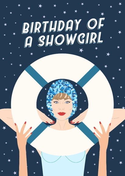 Taylor Swift Birthday Card - Showgirl Era - Swiftie Card For Friends created by Sad Girl Illustration