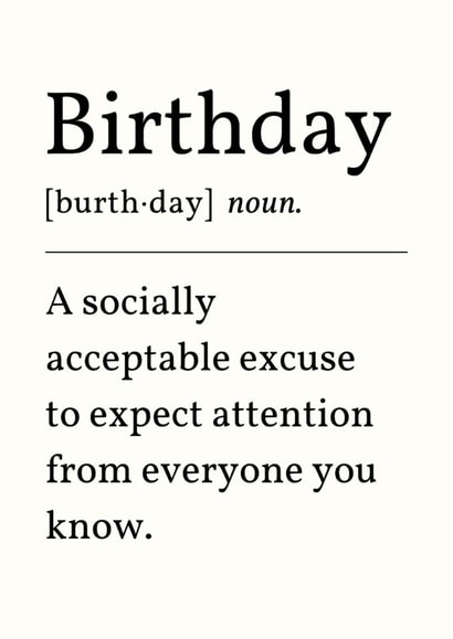 Funny Birthday Definition Card for Friend or Family created by Sundiva Designs
