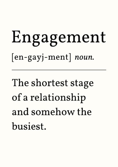 Funny Engagement Card - Engagement Definition created by Sundiva Designs