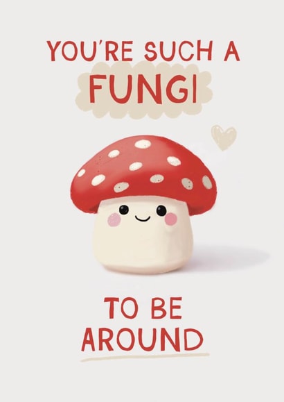 Cute Birthday Card - Fungi - Toadstool created by Giddy Kipper
