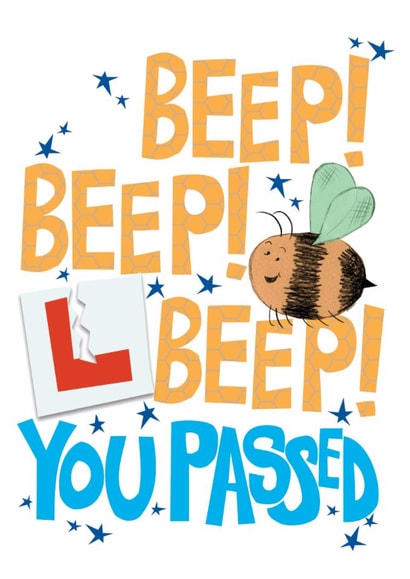 Cute "You Passed" Driving Test Card created by Half Pint Print