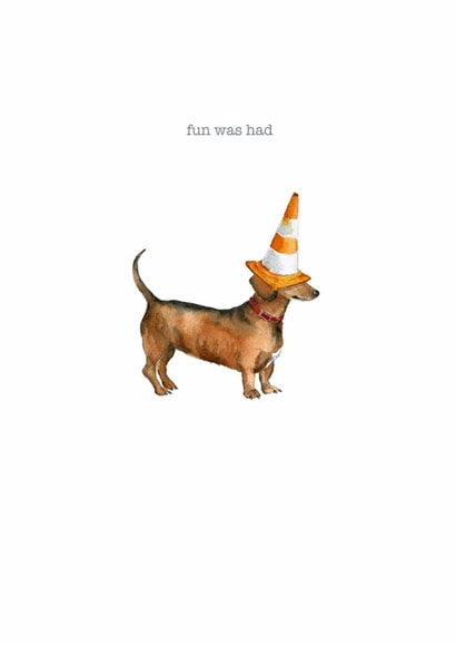 Cute sausage dog. Thank you or just because its cute! created by Little Red Boots