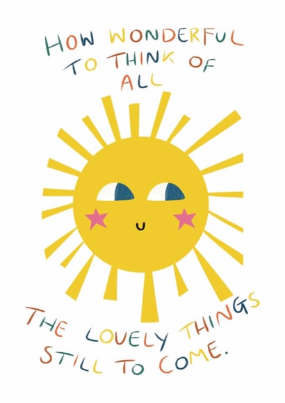 Cute celebration card for weddings, babies and birthdays created by Natalie Turnbull