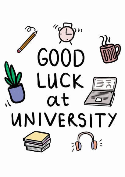 Classic Good Luck Card - University created by Studio Flafello LTD