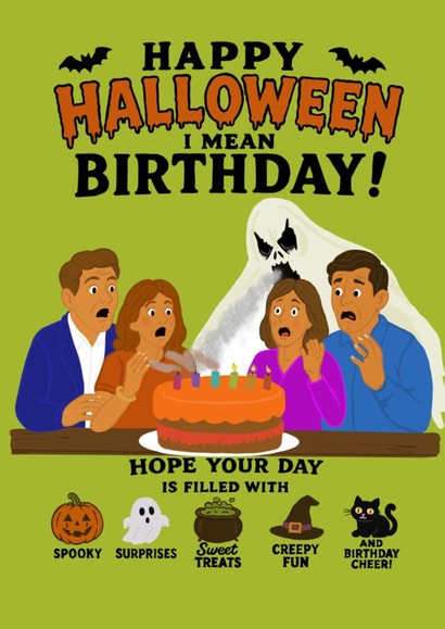 Happy October Birthday created by Sarah Barker Illustrations