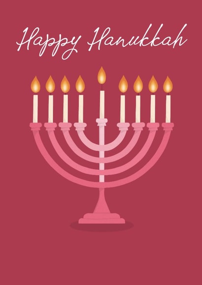 Classic Hanukkah Card - Candles created by Pink + Pip