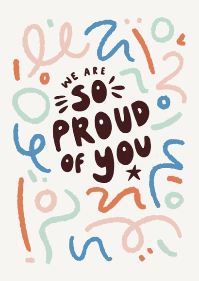 Classic Congratulations Card - We Are So Proud Of You - Confetti created by Nicola Scott