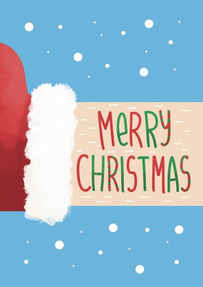 Funny Christmas Card — Santa’s Leg — Merry Christmas created by Marina Kromitsyna