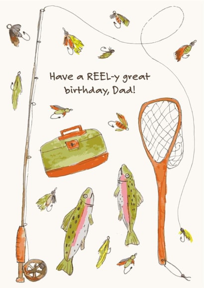 Classic Birthday Card - For Dad - Fishing created by Hey Berry