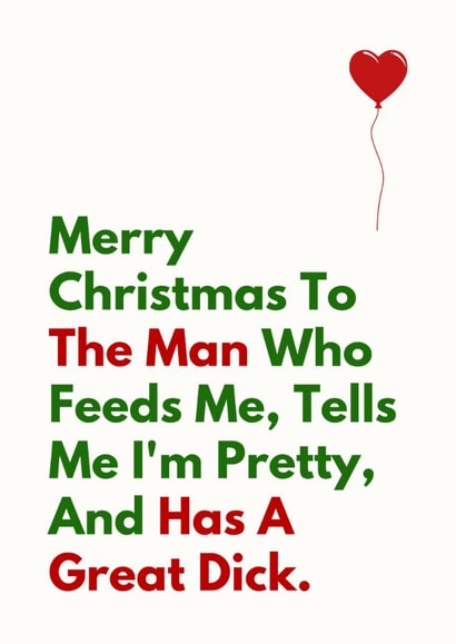 Funny Christmas Card for Him - To The Man created by Sundiva Designs
