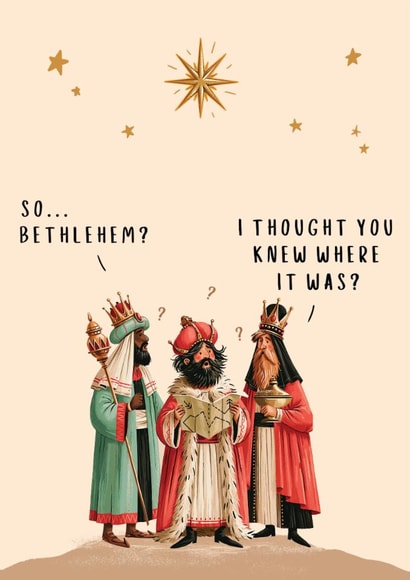 Funny Lost 3 Wise Men Christmas Card created by Amy Florence Design