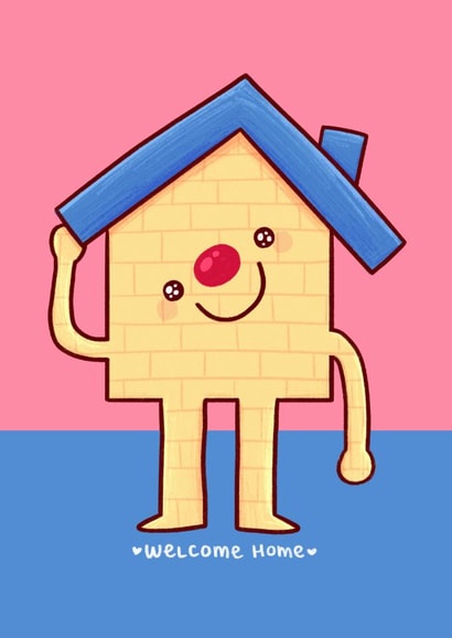 Fun New Home Card - Colourful House - Welcome Home created by sleepiest