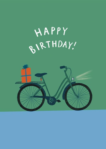 Classic Birthday Card - Bike - Cycling created by martha and hepsie ltd