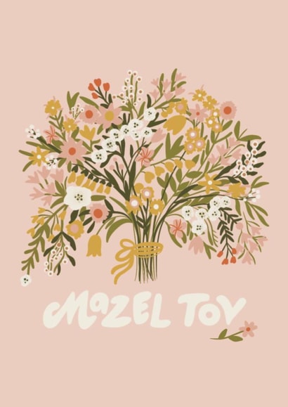 Classic Congratulations Card - Mazel Tov - Jewish - Bouquet created by Marni