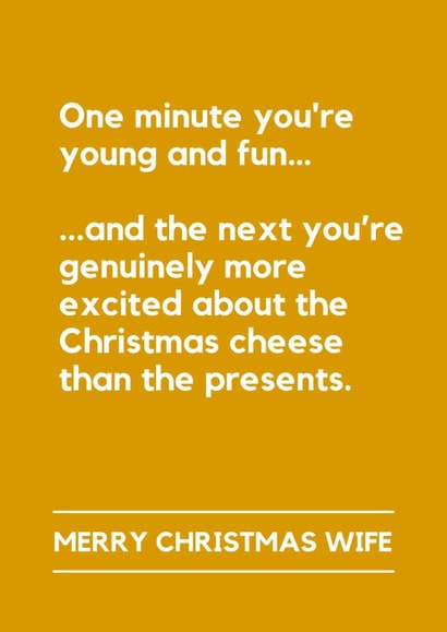 Funny Christmas Card for Wife – Christmas Cheese created by Lemonade Insight