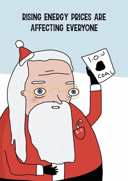 Cost of living Christmas card created by Blessherlittleartoons by Amy