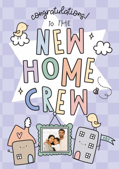 Cute New Home Personalised Card - Congratulations to the New Home Crew created by Emma Hales