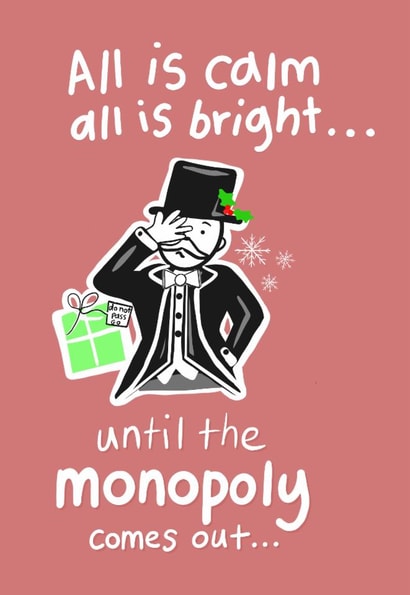 Christmas Monopoly card created by Palette&Petal 