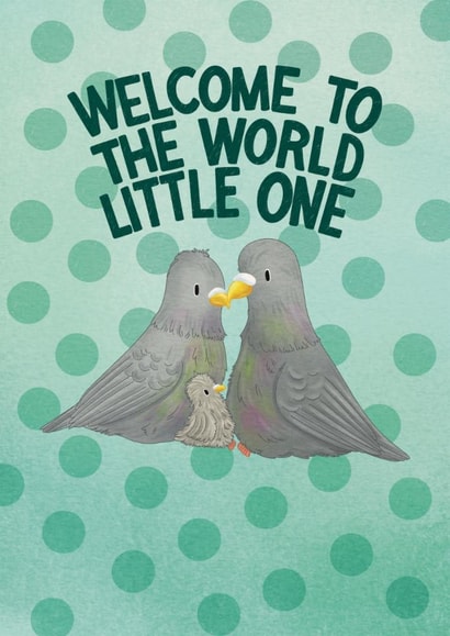 New Baby Pigeon Card- Welcome to the World Little One created by Pixiecraft