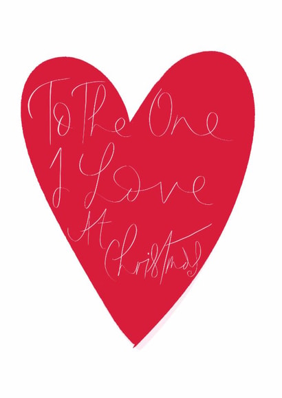 Romantic Christmas Card for Partner – Merry Christmas to the One I Love created by HCD Illustration
