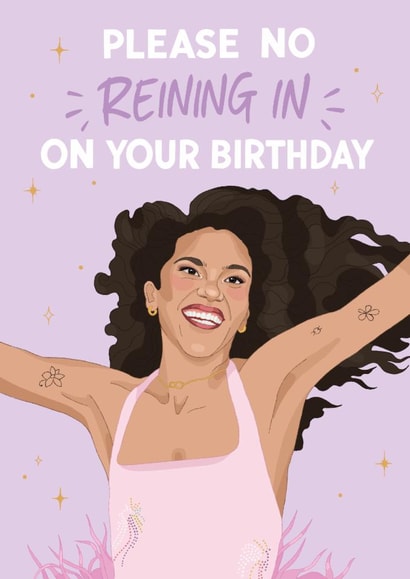 Fun Birthday Card - Olivia Dean - Please Don't Rein Me In created by DoodEls