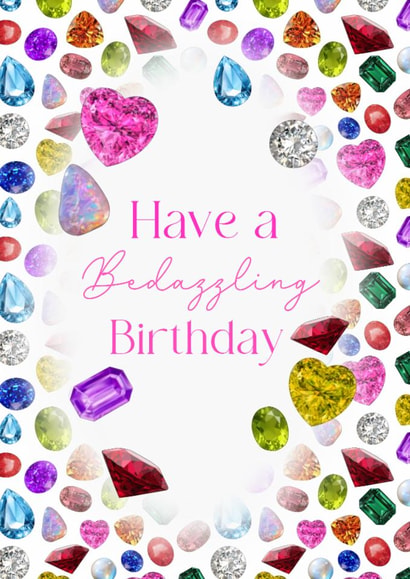 Cute Bedazzled Birthday Card created by Dolly’s Originals