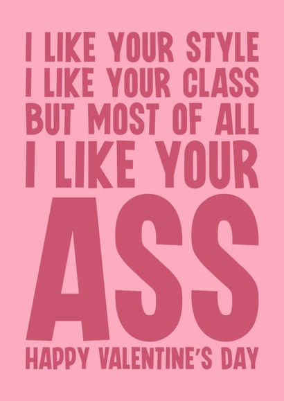 Rude Valentine's Card for Wife / Girlfriend created by Blind Faith