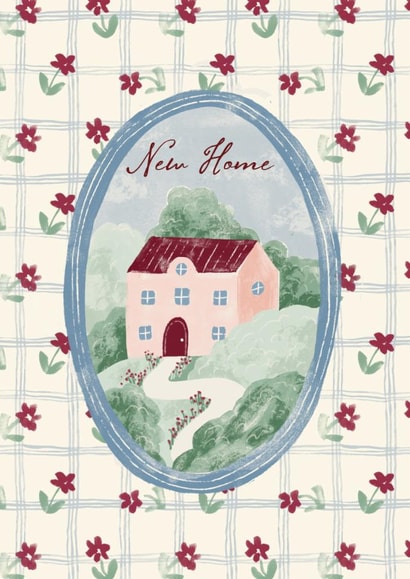 Classic New Home Card - Flowers - Cottage created by Laura Darrington Design Ltd.