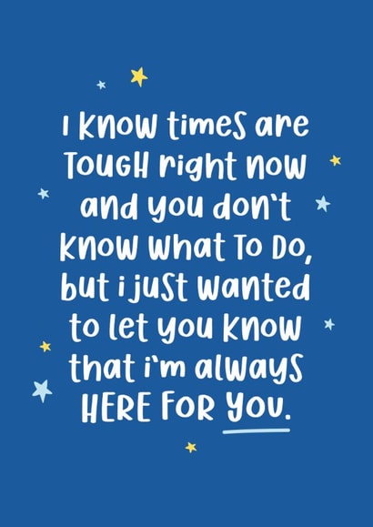 Classic Thinking Of You Card - Always Here For You created by Kreate Paper Co.