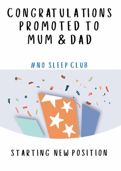 Funny New Baby - Congratulations Promoted To Mum and Dad Card created by Amy Florence Design