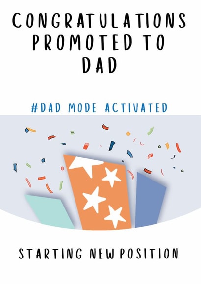 Funny New Baby - Congratulations Promoted To Dad Card created by Amy Florence Design