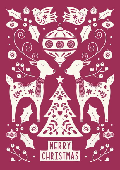 Christmas Card - Reindeer - Merry Christmas created by Kirsty Miller