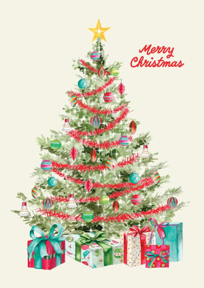 Classic Christmas Card - Tree created by Crumble and Core
