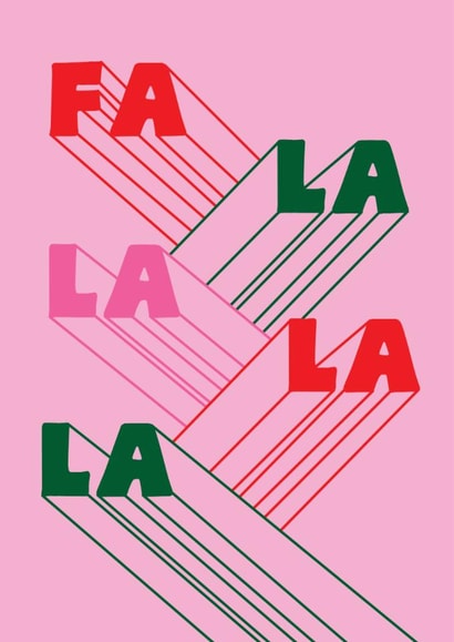 Arty Christmas Card - Fa La La created by Jennifer Lew