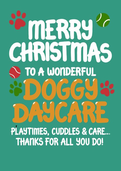 Christmas Card - Doggy Daycare created by Louise Burgoyne