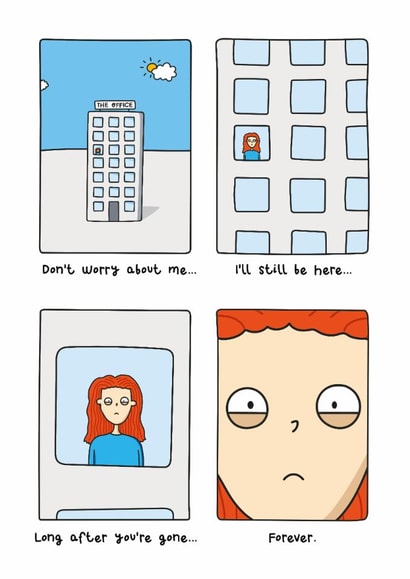 Funny New Job Card - Don't Worry About Me created by Twisted Haggis