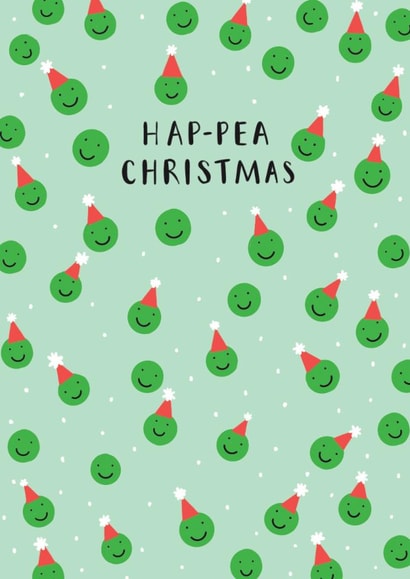 Cute Christmas Card - Hap-Pea Christmas created by Jo Podmore