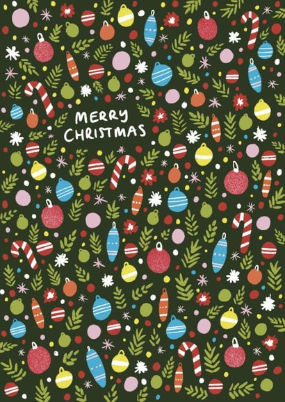 Classic Christmas Card - Baubles created by Emma Enticknap