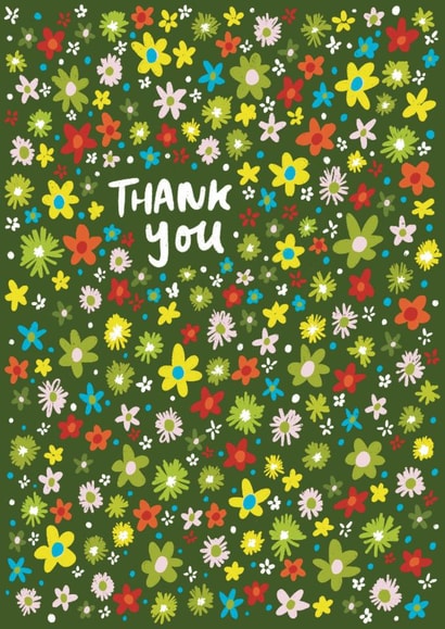 Pretty Thank You Card - Ditsy Florals created by Emma Enticknap