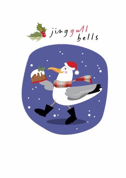 Funny Christmas Card - Seagull - Jingle Bells created by Pink Pig