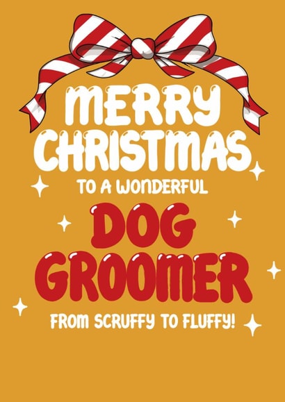 Classic Christmas Card - For Dog Groomer created by Louise Burgoyne