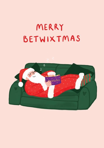 Cute Christmas Card celebrating Betwixtmas #SANTA26 created by If In Doubt Create Studio