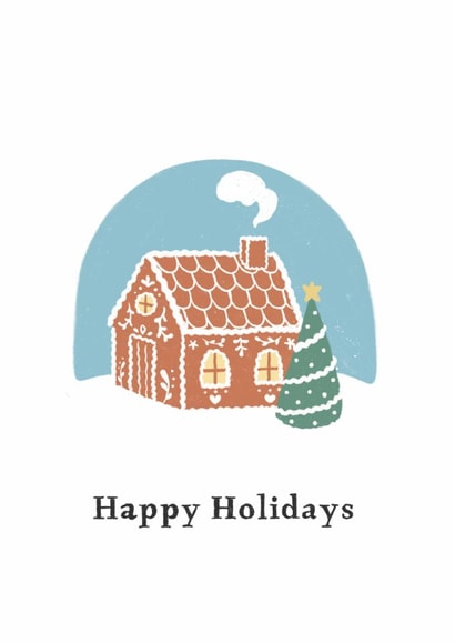Cosy Gingerbread House - Happy Holidays - Christmas created by Nazli Brennan
