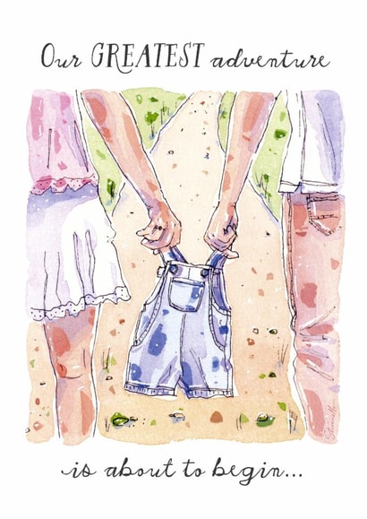 Classic Pregnancy/New Baby Card - Greatest Adventure - Baby Grow created by Stivanello | Art for the Soul