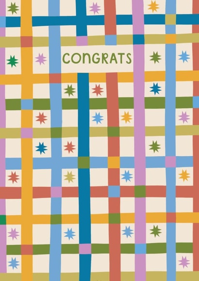 Classic Congratulations Card - Stars - Stripes created by Raspberry Blossom