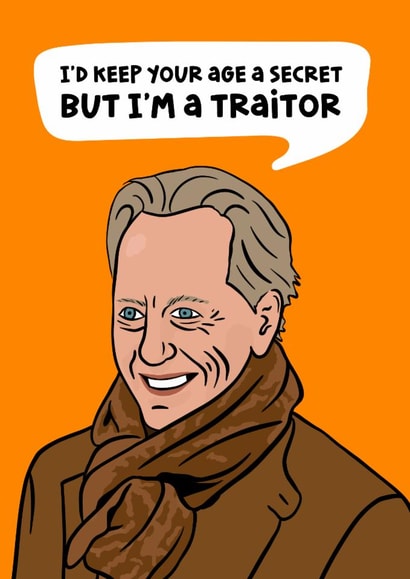 Funny Birthday Card - Richard E. Grant - The Celebrity Traitors created by Woody's Design